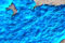 screen printing blue foil