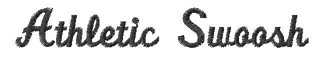 Embroidery font Athletic Swoosh