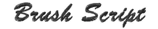Embroidery font Brush Script