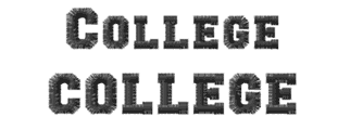 Embroidery font College