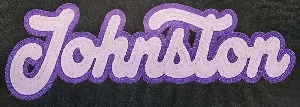 photo of 2-layer purple and lilac Johnston applique