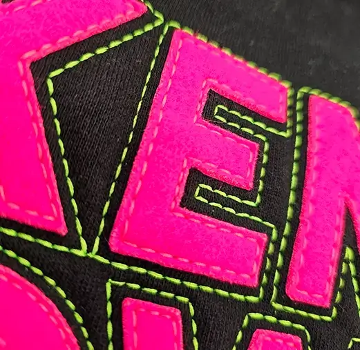 Example of 1-layer applique