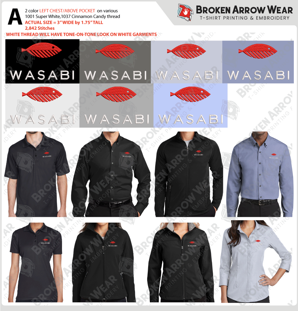 Wasabi Chi Embroidery embroidery