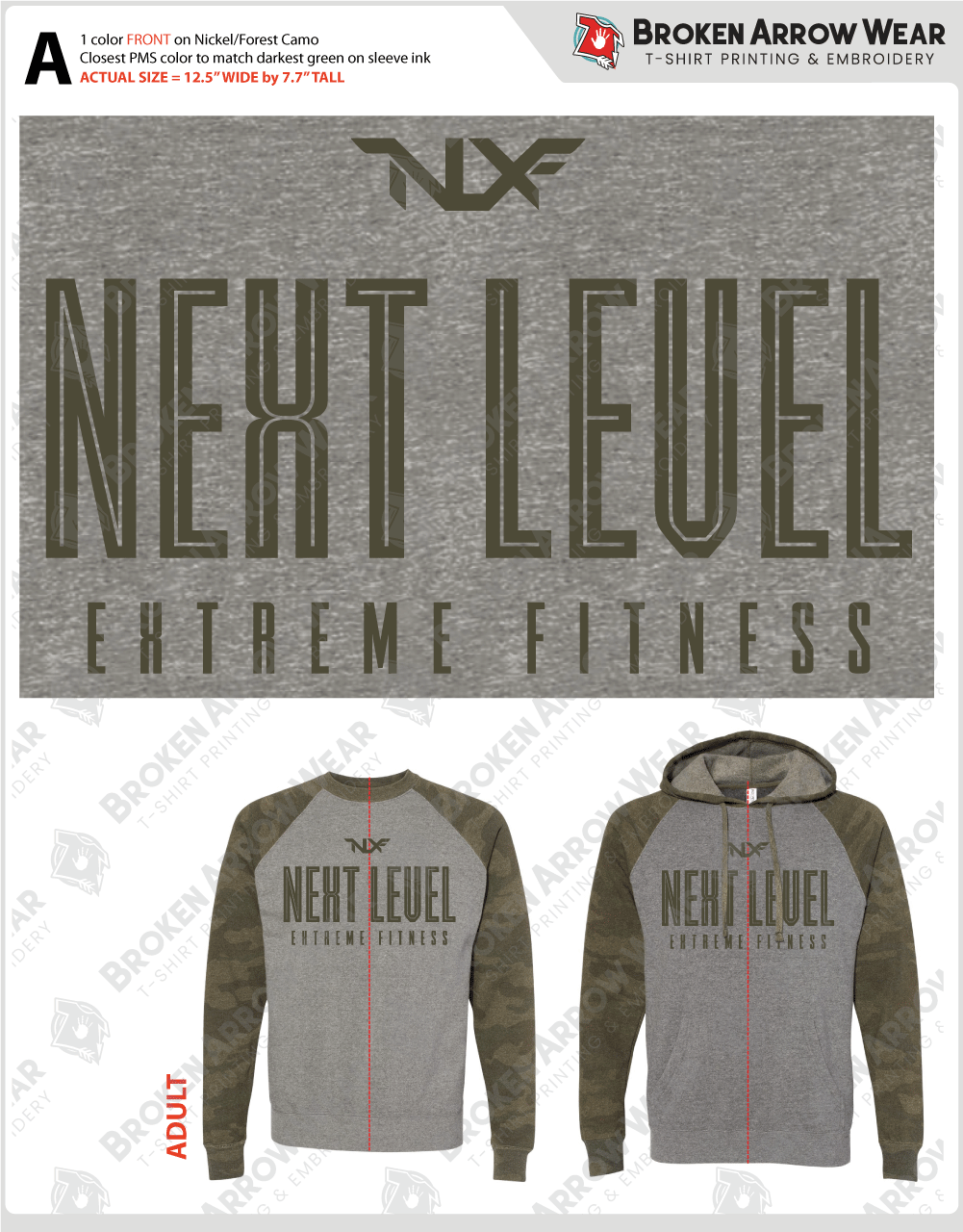 Next Level Extreme Fitness ScreenPrint screen printing