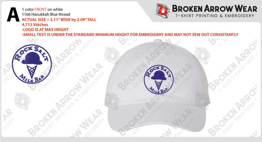 rock salt milk bar Embroidery embroidery