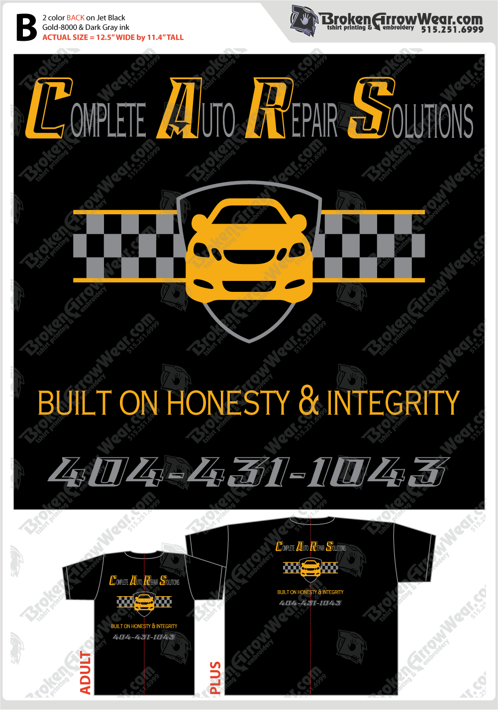 Complete Auto Repair Solutions ScreenPrint screenprint