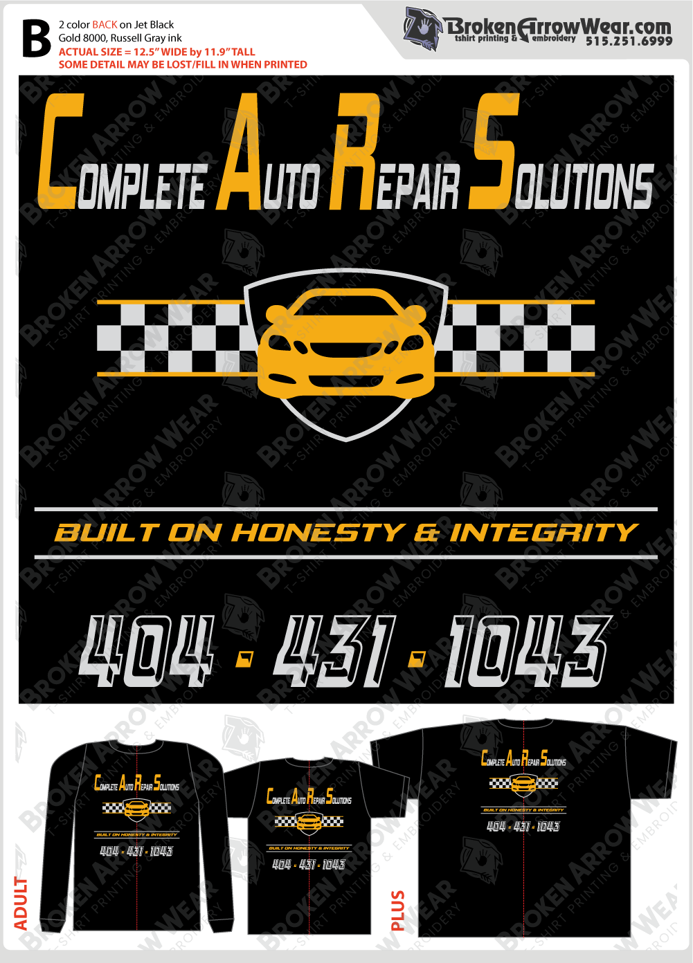 Complete Auto Repair Solutions screen print