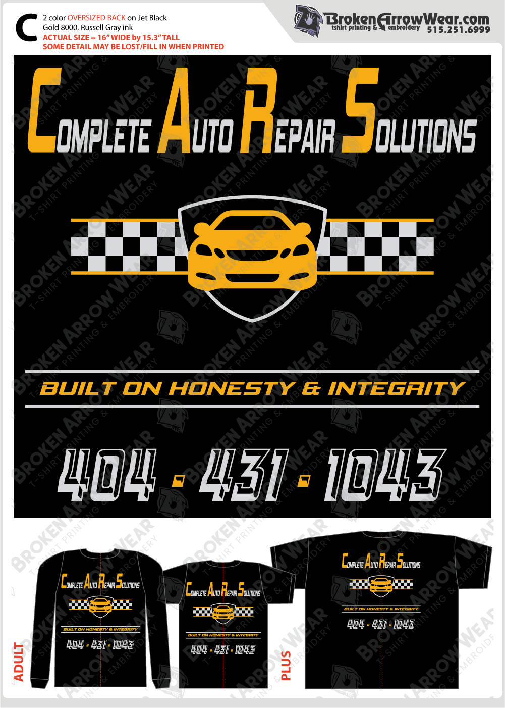 Complete Auto Repair Solutions screen print