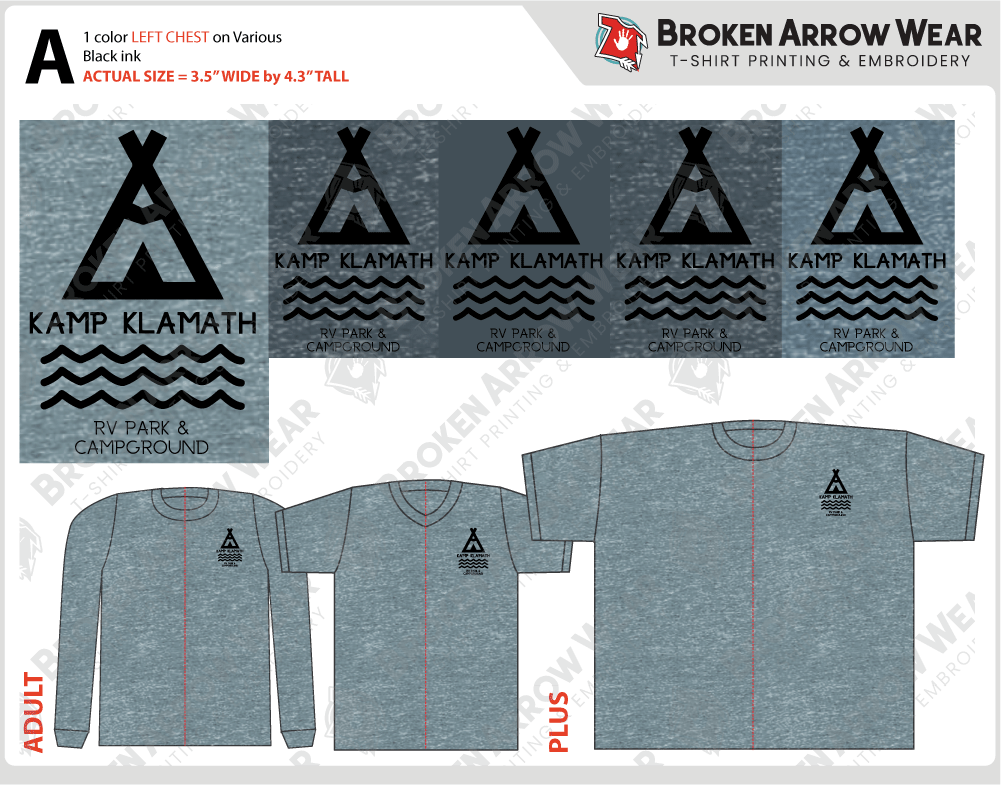 Kamp Klamath RV Park and Campground ScreenPrint screen printing