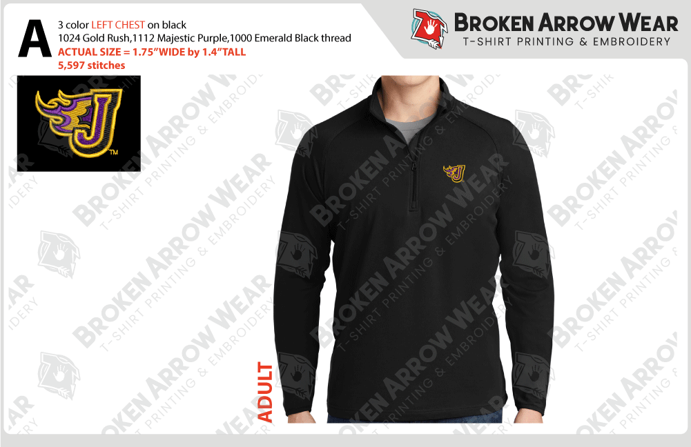 Johnston PTO Embroidery embroidery