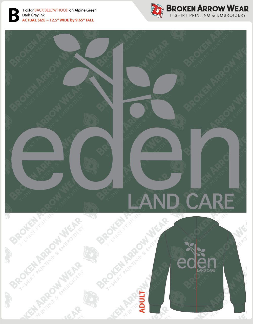 Eden Land Care ScreenPrint screen print
