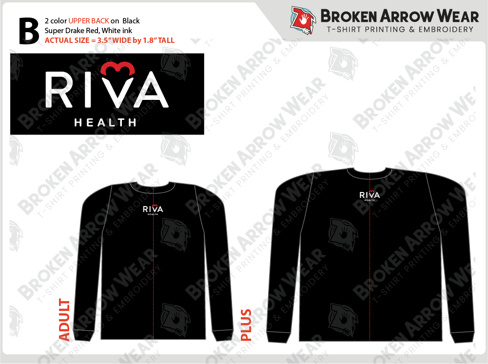 Riva Health | Digital Printing Dark | screenprint