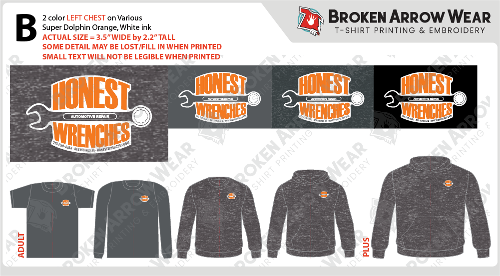 Honest Wrenches screen printing