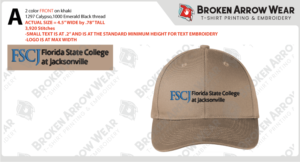 Florida State College at Jacksonville Embroidery embroidery