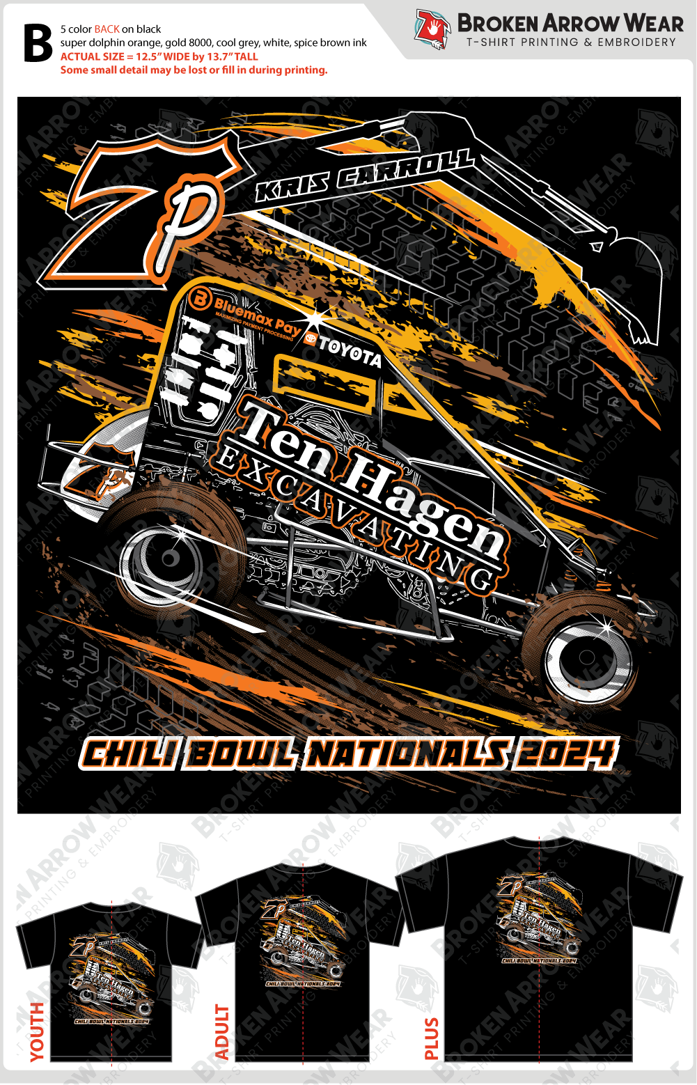 Ten Hagen Excavating screenprinting