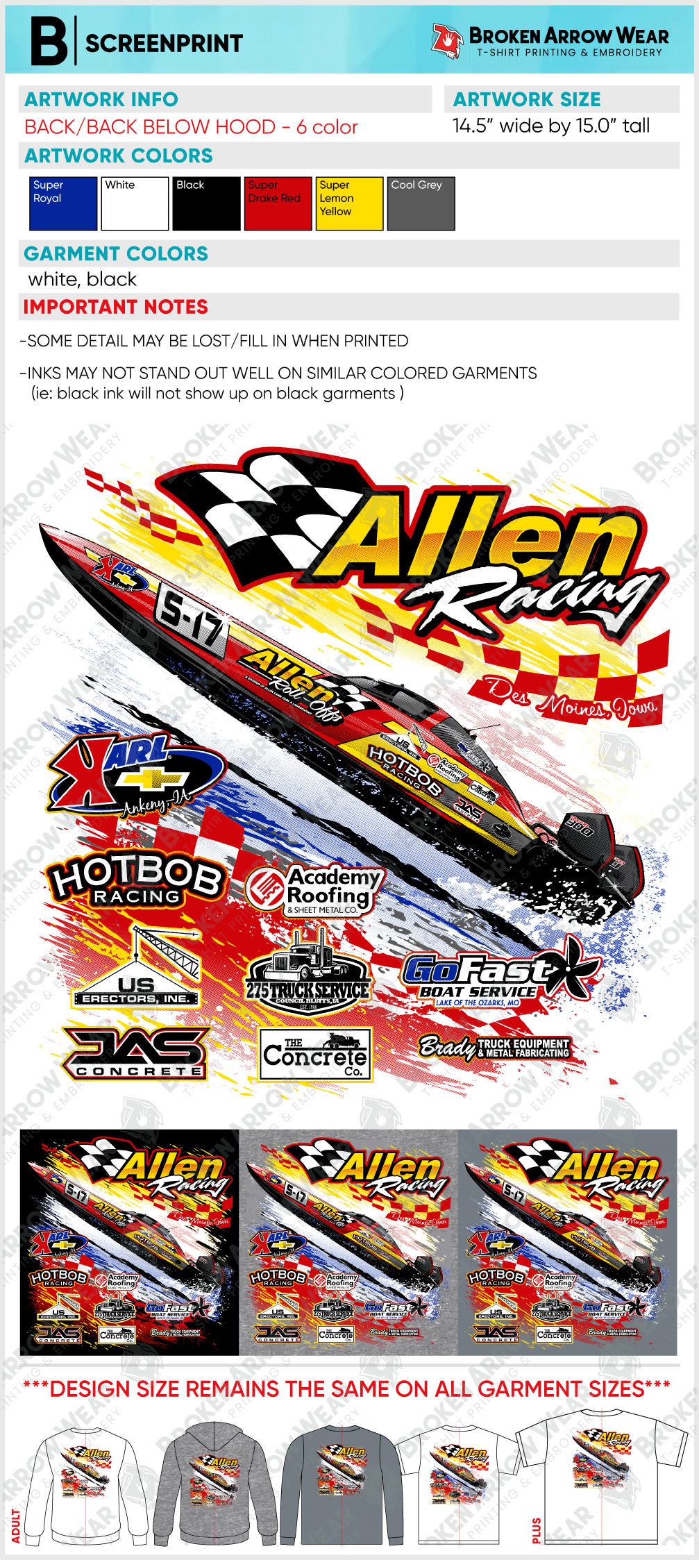 Allen Bro Racing Allen Racing | ScreenPrint | screenprinting