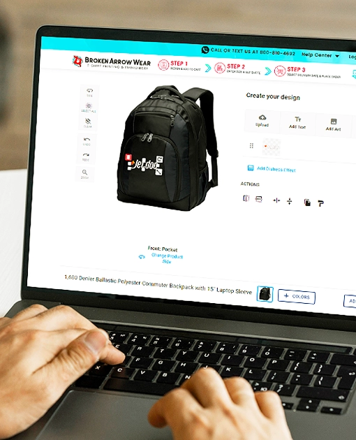 designing custom laptop backpack online