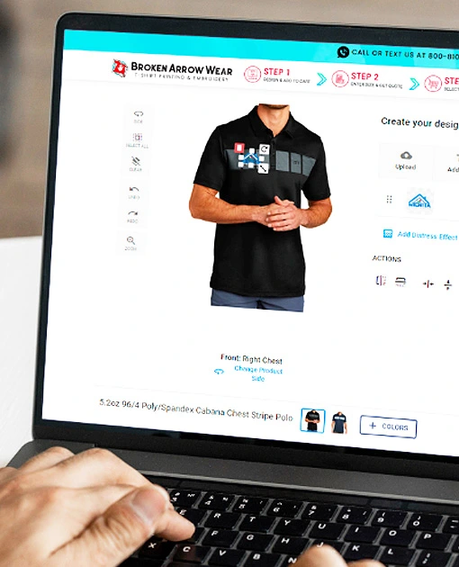 travismathews in the online shirt design tool
