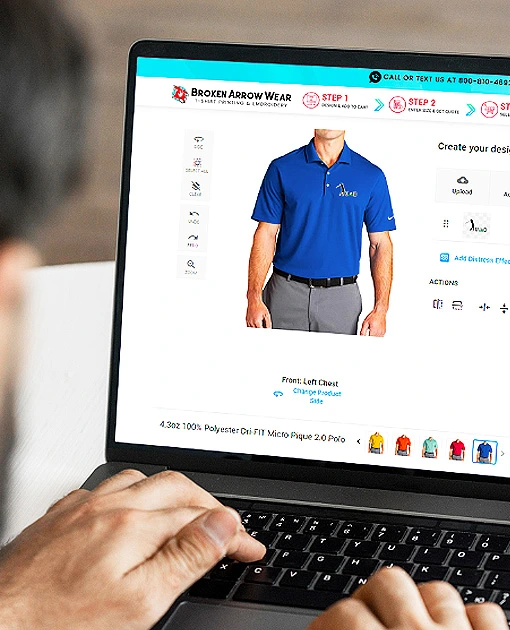 get started designing a no minimum polo
