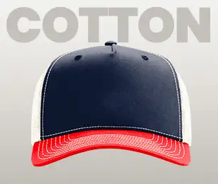 Flat brim trucker hat