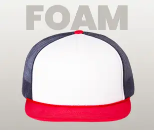 Curved brim trucker hat