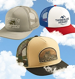 2 custom embroidered 5-panel hats