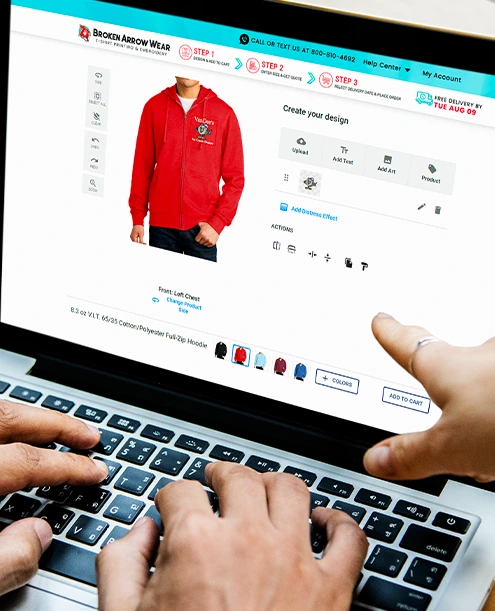 designing lightweight full zip hoodie online