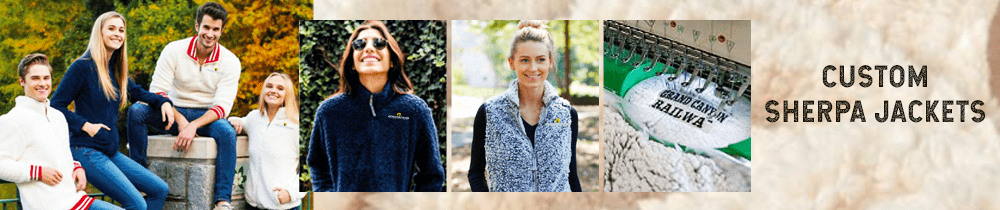 custom embroidered sherpa jackets