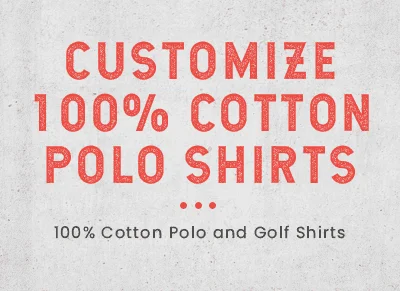 100% cotton polos