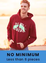 no minimum custom hoodies