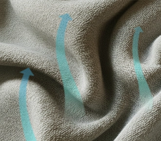 close up photo of the inside of french terry