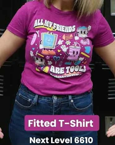 photo of a women's fitted t-shirt