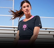 women wearing a custom performance t-shirt