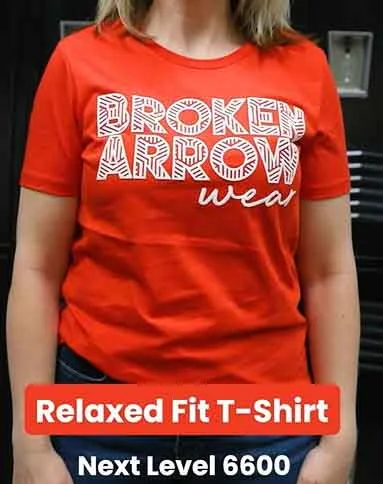 photo of a women's relaxed fit t-shirt