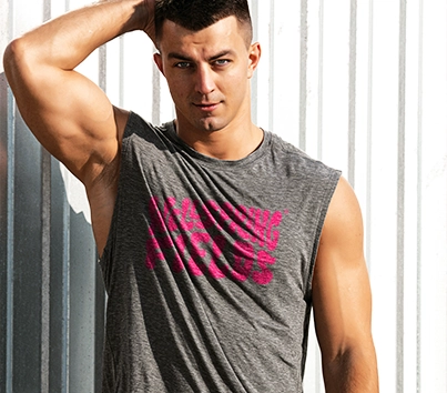 picture of a guy wearing a muscle tank top