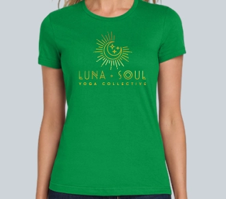 Custom logo printed directly on the pocket of a blue t-shirt featuring the Dingus design.