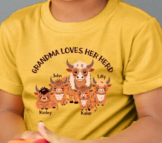 Custom logo printed on the right chest of a maroon t-shirt for Little Shop of Horrors.