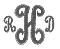 Embroidery design sample - monogram