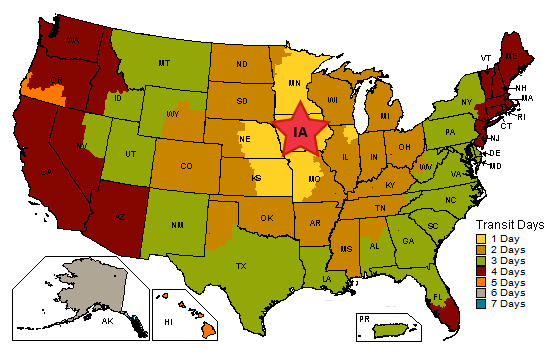 shipping map