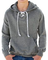 hockey style lace up hoodie