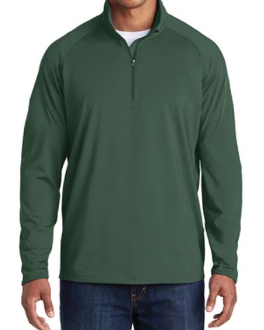 Sport-Tek ST850 Sport-Wick 1/2-Zip Pullover - Moisture-Wicking Stretch Jersey (Forest Green, 3XL)