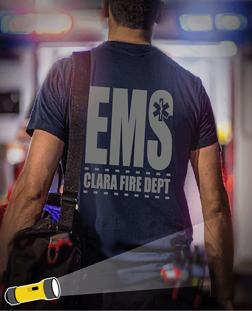 Animated GIF showing reflective ink flashing between normal grey appearance and bright reflective glow when light hits it